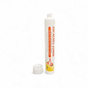 Tube en plastique PE très demandé pour l'emballage de crème gel pour la peau, à utiliser avec du papier d'aluminium et un bouchon à vis blanc brillant - Product Image 1