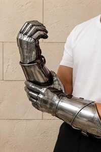 Guantes de Caballero Medievales de Acero Inoxidable, Armadura de Brazo de Estilo Antiguo, Pieza de Arte Coleccionable - Product Image 2