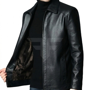 Wholesale Slim Fit Motorcycle <b>Jacket</b> <b>Real</b> <b>Leather</b> <b>Jacket</b> Custom Color and Design Motorbike Men <b>Jacket</b> - Product Image 1