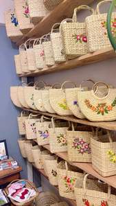 Sac en jute fait main, artisanal, tendance, écologique, portable, géométrique, prix usine - Product Image 3