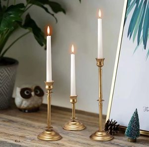 Candelabros de Hierro Dorado Antiguo, Portavelas Decorativos de Estilo Vintage para Decoración de Mesa del Hogar - Product Image 5
