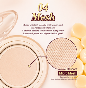MAKEHEAL Glow Butter Mesh Cushion GLO-CREME Technology Korean Makeup 15g 4 Colors Skincare <b>Foundation</b> SPF50+ PA++++ Anti-Wrinkle - Product Image 5