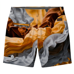 Golf <b>Shorts</b> Two Deep Side Hem Pockets Summer Basic Men <b>Shorts</b> Jogger Cropped Fit Polyester Vintage Plain Cotton <b>Technics</b> Mid - Product Image 5