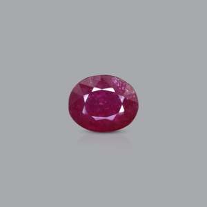 Natural 3.6 Carat Ruby Loose Gemstone Oval Faceted Cut for Fine Jewelry - Product Image 1