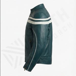 Chaqueta de Motociclista de Cuero Genuino para Hombre de la Mejor Calidad, Nueva Colección de Invierno, Chaquetas de Motocicleta con Protecciones Desmontables Personalizadas - Product Image 3