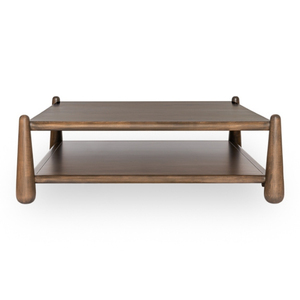 Mesa de Centro Moderna de Estilo Mid-Century, Ligera, de Madera, con Estante de Almacenamiento, Muebles para Sala de Estar - Product Image 2