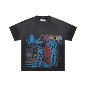 เสื้อยืดพิมพ์ลาย DTG สไตล์ไฮสตรีท แห้งเร็ว เป็นมิตรกับสิ่งแวดล้อม ผ้าฝ้าย 100% คุณภาพสูง สำหรับผู้ชาย รับผลิตแบรนด์ส่วนตัว - Product Image 6