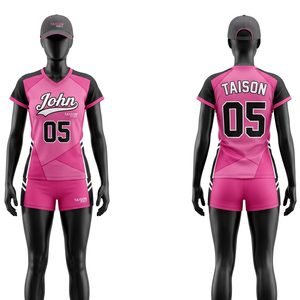 Premium 180 GSM Breathable Polyester Spandex <b>Volleyball</b> Uniform Maroon Gold Side Panel Design Custom Sublimation Logo <b>Set</b> - Product Image 4