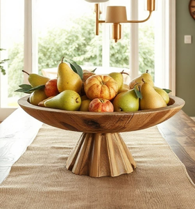 Bol en bois pour l'arrangement de fruits frais, noix, bonbons, collations, service de table - Product Image 4