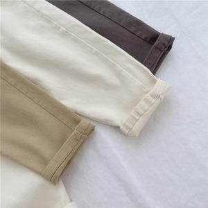 Pantalon en jean blanc délavé 100 % coton décontracté pour enfants garçons et filles, coupe longue et ajustée, éco-responsable, style décontracté chic - Product Image 5