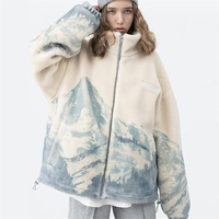 Veste d'hiver zippée en polaire tendance pour la vente en gros, veste élégante en polaire Sherpa, polyester/coton, col montant zippé, logo frontal