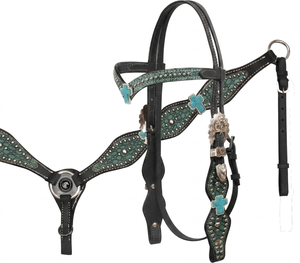 Nouvelle Selle de Cheval de Qualité Supérieure pour Spectacles Équestres, Têtière et Collier de Poitrine en Cuir Western de Designer - Product Image 3