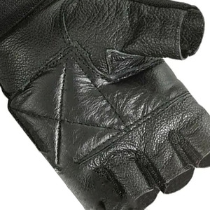 Qaswa Leather Premium Half Finger Fitness Gloves Shockproof Breathable Lightweight for Weight Lifting Gym Training Unisex - Product Image 3