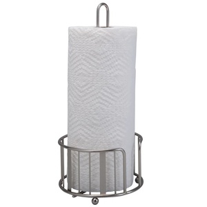 Dispensador de Toallas de Papel con Acabado de Acero Inoxidable - Soporte Vertical para Toallas de Papel con Cesta de Alambre y Patas Elevadas para Encimera - Product Image 4