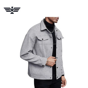 Chemise-veste en laine de qualité supérieure pour homme, écologique, respirante, moderne, décontractée, à boutons - Product Image 5