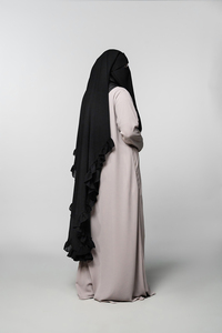 Chất Lượng Cao Cấp Hai Lớp Flap <span class=keywords><strong>Niqab</strong></span> Với Dài Ruffle Trở Lại Bán Buôn <span class=keywords><strong>Hijab</strong></span> Niqaab Nhà Sản Xuất Và Nhà Cung Cấp Thấp Moq - Product Image 4