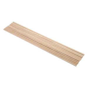 Tiges en bois de 72 pouces en peuplier Taille personnalisée Bâton en bois acceptable pour le bricolage et le travail du bois Goujons en bois Bâtons et tiges - Product Image 1