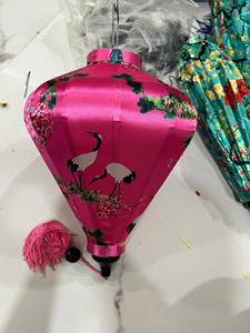 Vietnamese Silk Lantern Water Drop Shape Hanging Lantern 30cm Outdoor Festival Wedding Garden Decoration Fabric Lampshade - Product Image 4