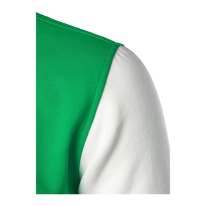 Blouson universitaire personnalisé 2024 de haute qualité en laine avec manches en cuir, logo brodé plat en chenille, chaud, à capuche, fin, pour l'hiver - Product Image 3