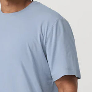 เสื้อยืดคอกลมโอเวอร์ไซส์ผู้ชาย ทรงหลวม สไตล์สตรีทแฟชั่น ผ้าฝ้ายพรีเมียมเนื้อหนา ผู้ผลิตขายส่ง สีพื้น - Product Image 3