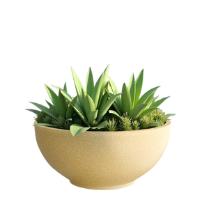 Maceta Redonda de Polímero Resistente |   Gamla Moderna Ligera y Resistente a la Intemperie para Sala de Estar, Balcón y Terraza (Gris Oscuro) - Product Image 3