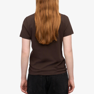 Camiseta Ligera para Mujer, Color Marrón Oscuro, Corte Ajustado, Cuello Redondo, Algodón y Poliéster, para Actividades al Aire Libre, para Damas Adultas - Product Image 2