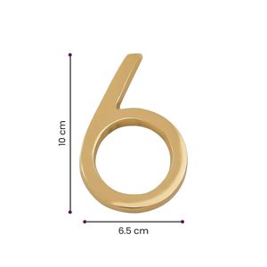 Modern Golden Metal House <b>Numbers</b> for <b>Door</b> Flat Apartment Hotel Hostel Room <b>Number</b> Sign - Product Image 2
