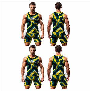 Wholesale Custom Made High Quality High Street Breathable Workout <b>Men</b> Rash Guard Sets For Running - Product Image 6