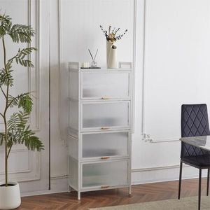 Multifunctional 5-Layer <b>Kitchen</b> <b>Storage</b> Cabinet with Door Bread Rack & Microwave Rack Pantry Organizer - Product Image 6