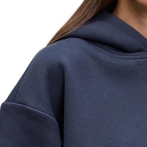 Sweat-shirt à capuche décontracté en néoprène pour femme, pull à manches longues confortable pour le quotidien, streetwear, personnalisable OEM ODM - Product Image 5