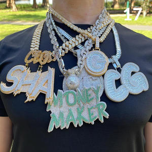 จี้เพชรโมอิสซาไนต์สุดหรู "DOPE 365" สร้อยคอแร็ปเปอร์ชุบทอง ของขวัญเครื่องประดับ - Product Image 5