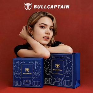 กระเป๋าสตางค์หนังแท้ BULLCAPTAIN สำหรับผู้ชาย หรูหรา ป้องกัน RFID แบบพับสั้น ใส่บัตรเครดิต ใส่เงิน พร้อมกล่องของขวัญสำหรับฉัน - Product Image 2