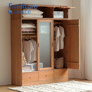 Armario de madera espacioso y duradero moderno para uso diario en el dormitorio Fábrica de muebles calificados Producción de Vietnam - Product Image 3