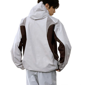 Veste coupe-vent unisexe streetwear personnalisée à capuche, légère, imperméable et coupe-vent, veste d'entraînement en plein air pour homme - Product Image 3