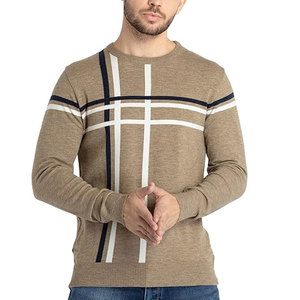 Pull en tricot uni pour homme, manches régulières, col à un bouton, vêtements décontractés d'automne - Product Image 6