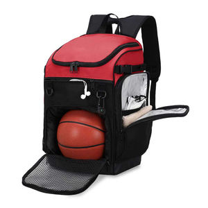 Mochila de Baloncesto Roja 600D con Porta Balones de Malla, 19.7 H x 12.6 L x 9.8 W Pulgadas, Gran Capacidad para Hombre - Product Image 5