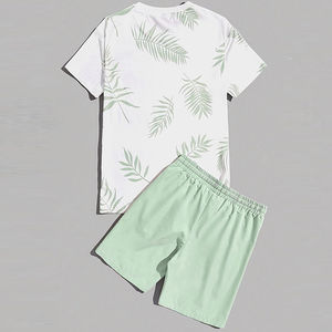 Ensemble T-shirt et short décontracté uni pour homme – Vêtements de sport en gros, coupe oversize, séchage rapide, nouveau design - Product Image 2