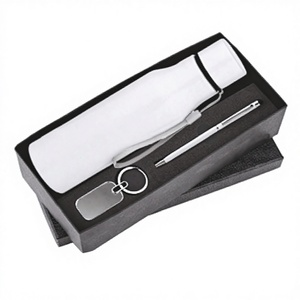 Set de Regalo HydroX White SR-295, Combo de Bebidas Premium, Elegante Set de Botellas Blancas, Diseño Duradero, Ideal para Viajes, Gimnasio, Oficina - Product Image 1