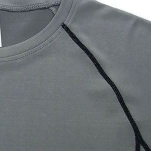 Chemise de compression à manches longues pour homme, gris, à séchage rapide, pour adultes, haut de sport - Product Image 3