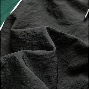 Mens Lightweight Black Green Polyester Track Pants Windbreaker Joggers <b>Elastic</b> <b>Waist</b> Drawstring Sports Casual <b>Trousers</b> - Product Image 5