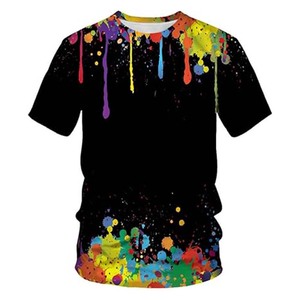 Camisetas Casuales Lisas con Cuello Redondo para Hombre, de Alta Calidad, al por Mayor, con Impresión Digital Personalizada del Logotipo en la Parte Delantera, de Secado Rápido, Transpirables, de Poliéster/Algodón - Product Image 1