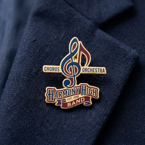 Music Note Enamel Pin | Custom Music Gift for Music Lovers — Hard Enamel Lapel Pin Wholesale Low MOQ - Product Image 2