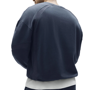 Premium Custom Men's Two-Piece Crew Neck Sweatshirt & Sweat pant Set Men French Terry Relaxed Streetwear OEM Private Label Supp - Product Image 2