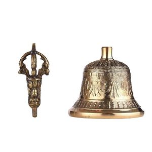 Campana de Mano de Latón, Campana Tradicional de Templo, Campana Escolar Vintage, Campana Decorativa de Oración para el Hogar, Oficina, Recepción - Product Image 3
