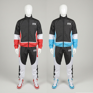 Men's Plus Size <b>Winter</b> Breathable Quick Dry 160g Nylon Fleece Tracksuit Zip <b>Jacket</b> Pants Set Sportswear Jogger Custom Logo Solid - Product Image 1