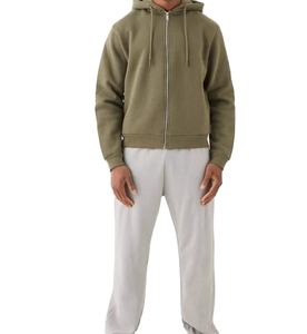 Sweat-shirts à capuche pour hommes en coton 100% à fermeture éclair, vente chaude personnalisée, manches longues, surdimensionnés, épaules tombantes, avec couleur et tailles personnalisées - Product Image 2