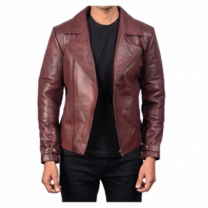 Veste décontractée pour homme, style motard, fermeture éclair sur le devant, manches longues, veste tendance, tailles personnalisées, vente en gros - Product Image 5