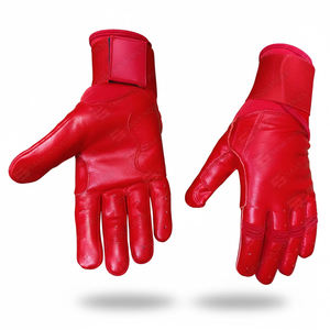 Guantes de Bateo de Béisbol/Sóftbol Hechos a Medida en Color Rojo, 100% Cuero Vacuno Cabretta Original, Diseño Transpirable y Ligero - Product Image 5