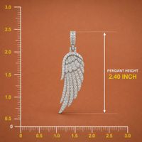 Pendentif aile d'ange en argent S925 serti de diamants Moissanite VVS pour homme et femme