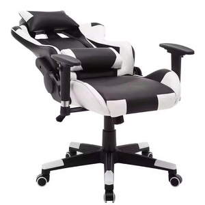 Chaise de jeu exécutive ergonomique à dossier haut en cuir PU avec design inclinable, repose-pieds réglable et style moderne - Product Image 2